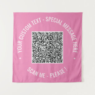 Tapete De Parede Seu exemplo de estrutura de código QR com texto pe