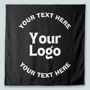 Tapete De Parede Seu logotipo ou imagem e texto editável   Preto e 