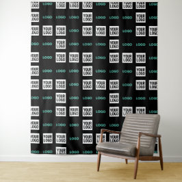 Tapete De Parede Seu logotipo ou imagem | Padrão Zig Zag com duas i