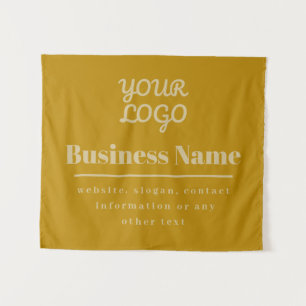 Tapete De Parede Seu Logotipo Retro-Moderno Dourado Claro e Escuro