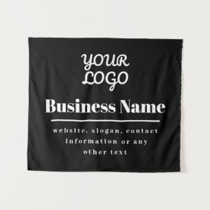 Tapete De Parede Seu Logotipo Retro-Moderno Preto e Branco
