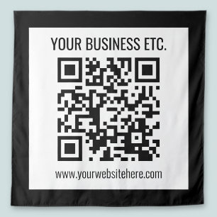 Tapete De Parede Seu Nome Comercial & Código QR Editável