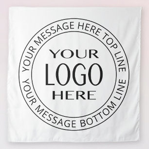 Tapete De Parede Seu próprio logotipo e texto circular personaliz