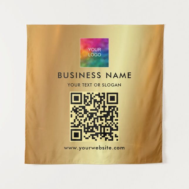 Tapete De Parede Seu texto personalizado Enviar logotipo da empresa (Frente)