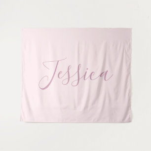 Tapete De Parede Seu Texto   Rascunho Elegante & Rosa Bege Suave