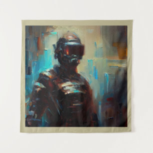 Tapete De Parede SF - Cyberpunk Hero 1