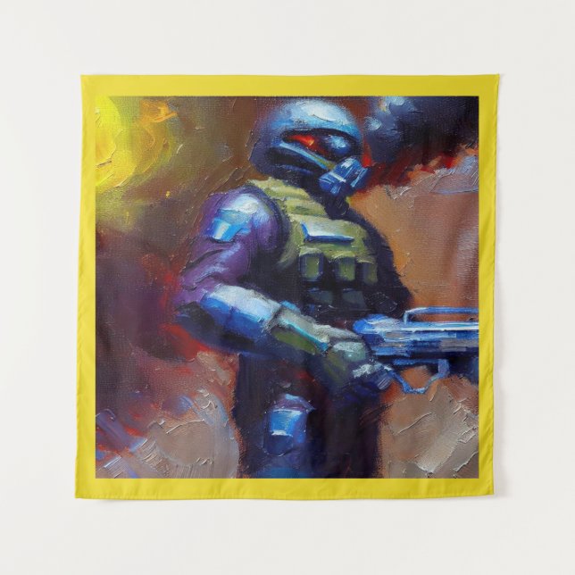 Tapete De Parede SF - Herói Militar 4 (Frente)