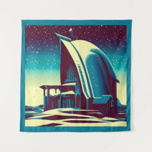 Tapete De Parede SF Igreja Futurística 1