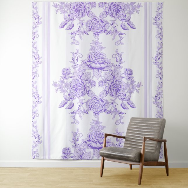 Tapete De Parede Shabby chic,lavender,toile,pattern,floral,Victoria (In Situ)