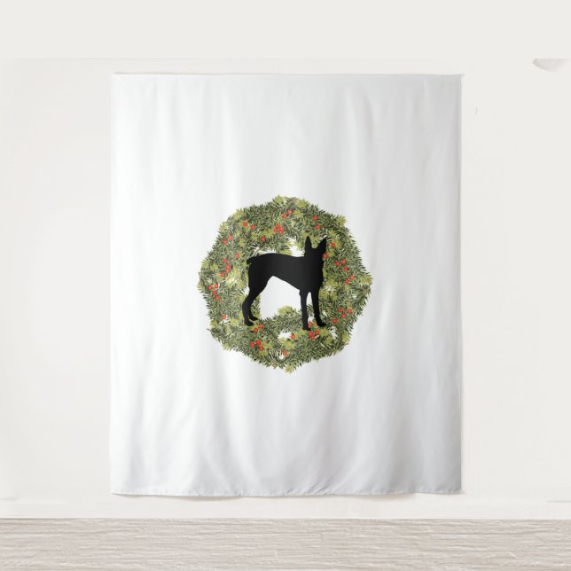 Tapete De Parede Shadow Silhouette McNab Dog em uma Terra (Frente)