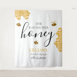 Tapete De Parede She Found Her Honey Bee Bridal Shower Backdrop