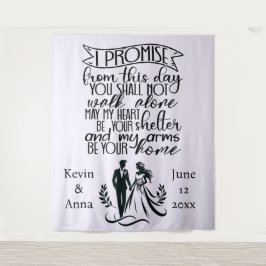 Tapete De Parede Shelter in Your Arms Wedding Backdrop