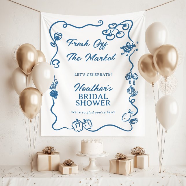 Tapete De Parede She's Fresh Off The Market Bridal Shower Sign (Criador carregado)