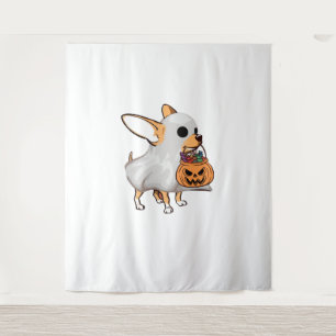Tapete De Parede Shirt Chihuahua Ghost Pumpkin Halloween