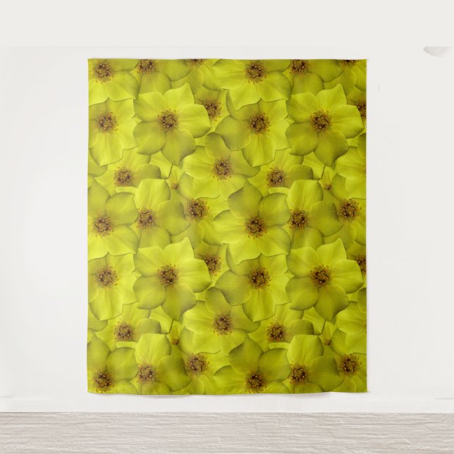 Tapete De Parede Shrubby Cinquefoil Padrão Sem Costura (Frente)