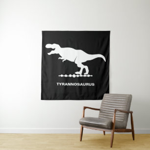 Tapete De Parede Silhueta de Dinossauro Tiranossauro