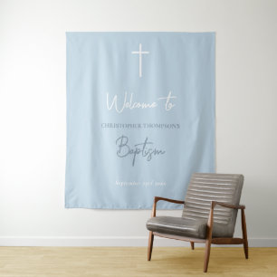 Tapete De Parede Símbolo de boas-vindas do Blue Baby Boy Calliograf