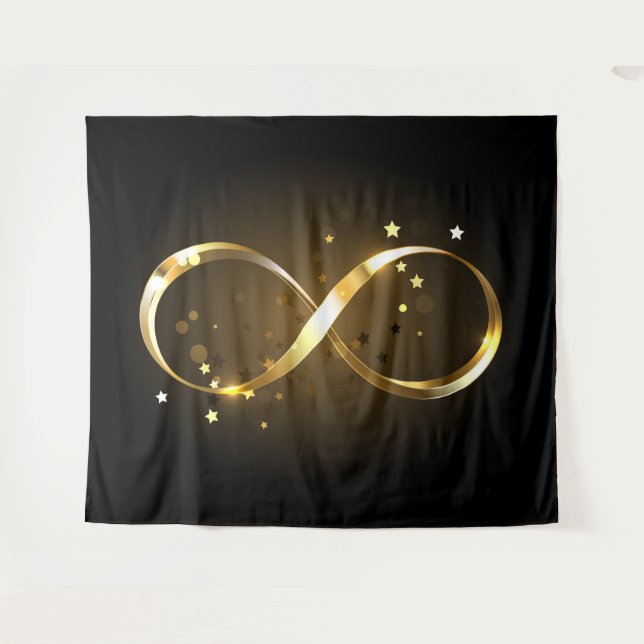 Tapete De Parede Símbolo Infinity do ouro (Frente (Horizontal))