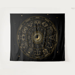 Tapete De Parede Símbolos Zodíacos Roda