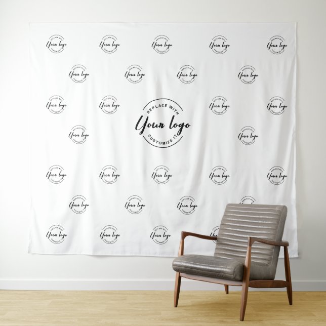Tapete De Parede Simple Company Logo backdrop step and repeat (In Situ (Horizontal))
