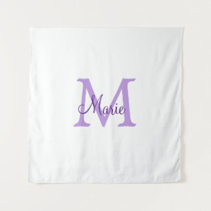 Tapete De Parede simple minimal add name monogram pink red   throw 