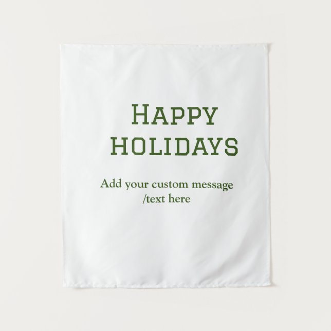 Tapete De Parede Simples feriados verdes e felizes no Natal (Frente)