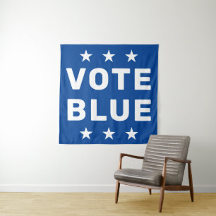 Tapete De Parede Sinal azul de voto