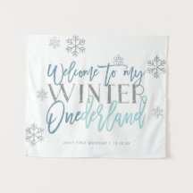 Sinal de Boas-vindas ao Winter ONEderland em Prata