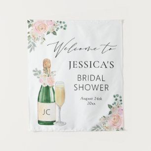 Tapete De Parede Sinal de boas-vindas de Petals e Prosecco