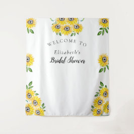 Tapete De Parede Sinal de Boas-Vindas do Chá de Noiva do Girassol F