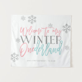 Tapete De Parede Sinal de boas-vindas do Winter ONEderland Silver G