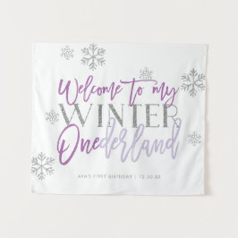 Tapete De Parede Sinal de Boas-Vindas Glitter Prata Winter ONEderla