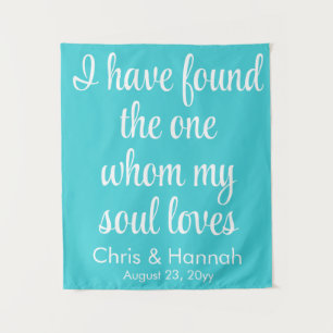 Tapete De Parede Sinal de Casamento Azul de Turquesa Russo para Cer