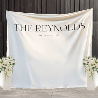 Tapete De Parede Sinal de Casamento em Tecido Personalizado Bem-vin
