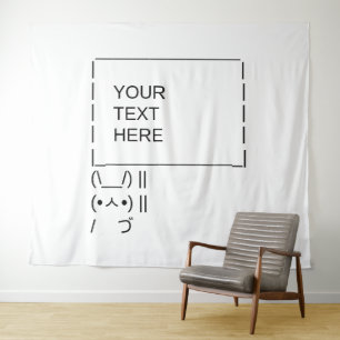 Tapete De Parede Sinal de Protesto de Coelho / Arte de Texto ASCII