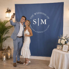 Tapete De Parede Sinal de Selfie de Boas-Vindas de Casamento Monogr