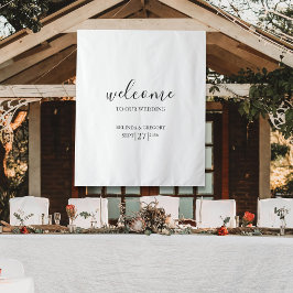 Tapete De Parede Sinal de Tecido Bem-Vindo ao Nosso Casamento com L