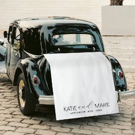 Tapete De Parede Sinal de Tecido para Carro de Casamento Recém-Casa