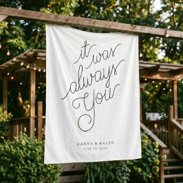 Tapete De Parede Sinalização de Casamento com Caligrafia Personaliz
