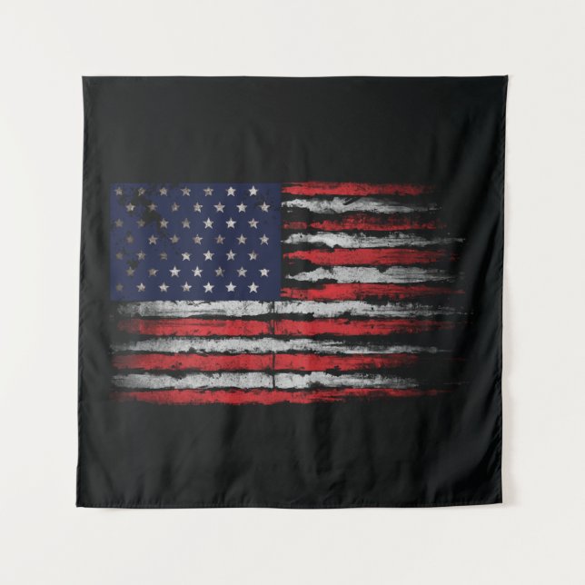 Tapete De Parede Sinalizador Grunge U.S.A (Frente)