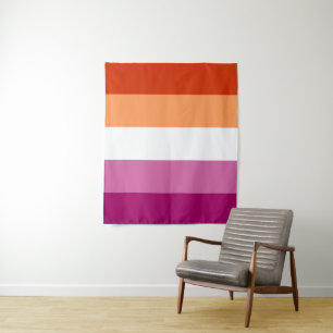 Tapete De Parede Sinalizador LGBTQ do Orgulho Lésbico