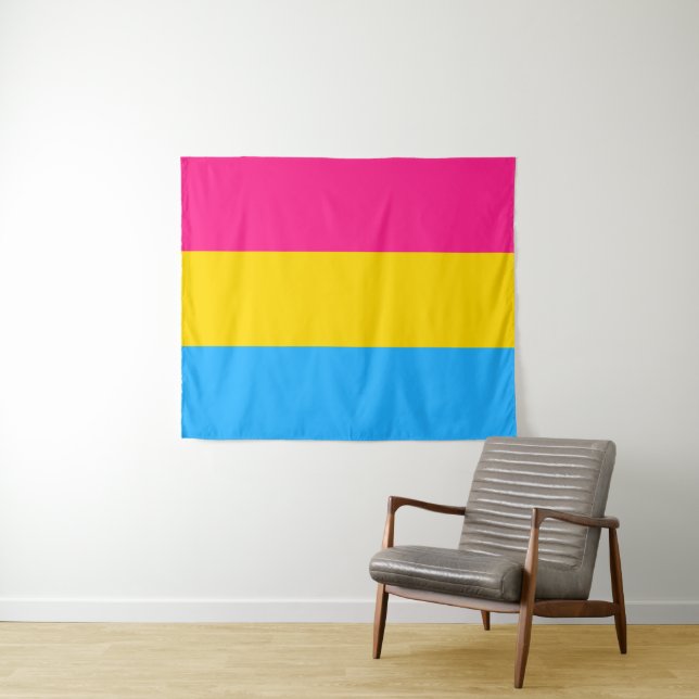 Tapete De Parede Sinalizador Pansexual 50 x 60 (In Situ (Horizontal))