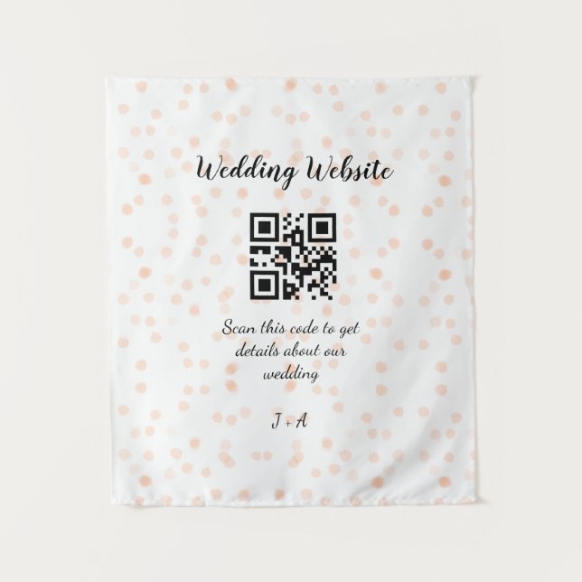 Tapete De Parede site de casamento digitalize código QR para detalh (Frente)