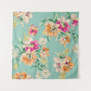 Tapete De Parede sketched flower in bright colors - seamless backgr