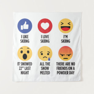 Tapete De Parede Skiing Emojis