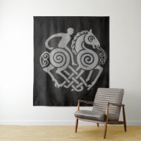 Sleipnir e Odin Símbolo Design Mitologia Nórdica