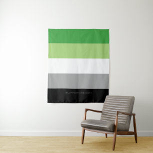 Tapete De Parede SlipperyJoe's Aromtic Pride Flag gay Dom LGBTQ