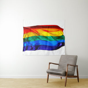Tapete De Parede SlipperyJoe's artístico Wave Orgulho gay Flag pres