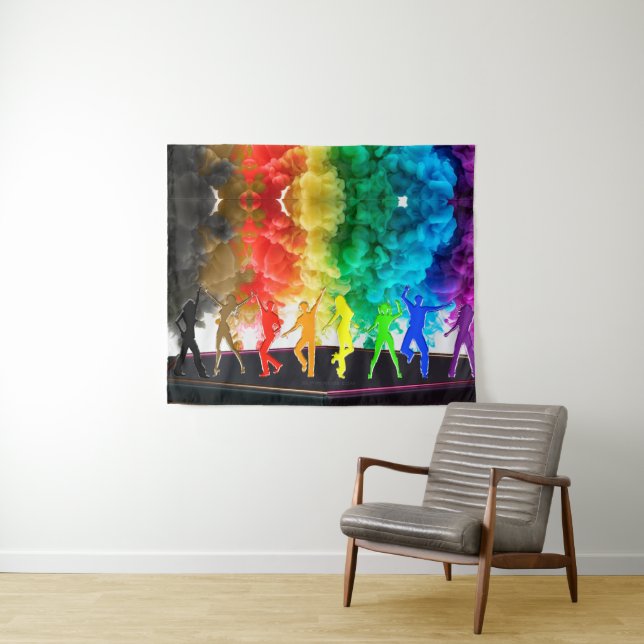 Tapete De Parede SlipperyJoe's Dancing Pride Shadows gay presentes  (In Situ (Horizontal))