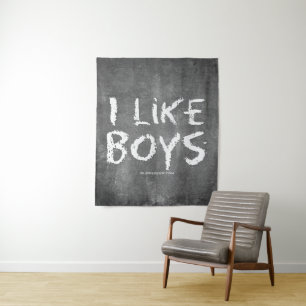 Tapete De Parede SlipperyJoe's Eu Gosto de Meninos quadro-negro suj